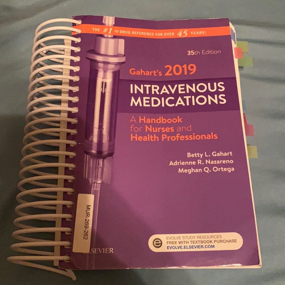 Very good condition Gahart IV Meds Nurse Handbook